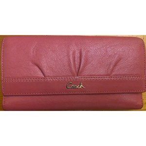 Coach Soho Pleated Ashley Leather Tri-Fold Envelope Wallet